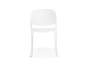 Chaise PILA blanche avec assise plastique et structure métal