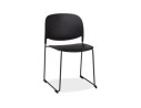 CH05400BL 5404028352878 Chaise PILA noire avec assise plastique et structure métal