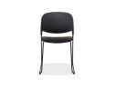 Chaise PILA noire avec assise plastique et structure métal