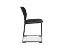 Chaise PILA noire avec assise plastique et structure métal