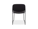 Chaise PILA noire avec assise plastique et structure métal