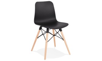 CH02120BL 5420072059358 Chaise scandinave TONIC noire design