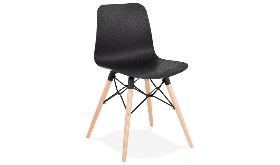 CH02120BL 5420072059358 Chaise scandinave TONIC noire design