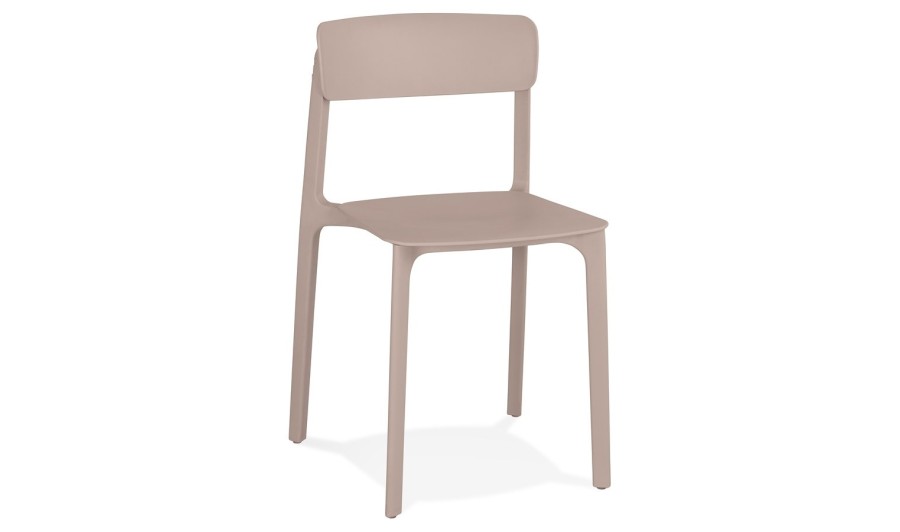 CH05420BE 5404028353035 Chaise intérieur / extérieur TROPICAL en matière plastique beige