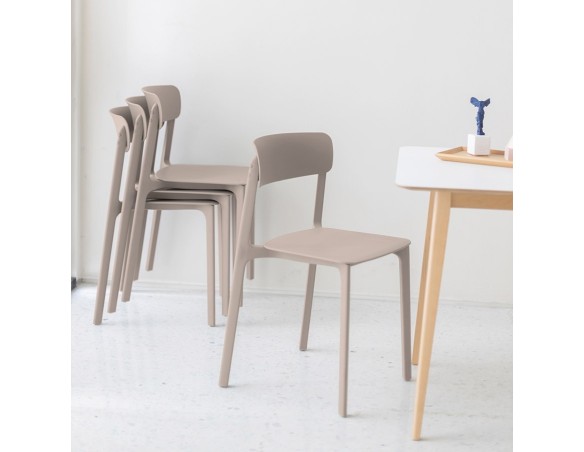 Chaise intérieur / extérieur TROPICAL en matière plastique beige