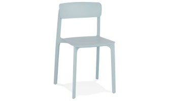 CH03460BU 5420072090924 Chaise intérieur / extérieur empilable TROPICAL en matière plastique bleu pastel