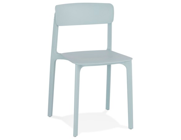 CH03460BU 5420072090924 Chaise intérieur / extérieur empilable TROPICAL en matière plastique bleu pastel