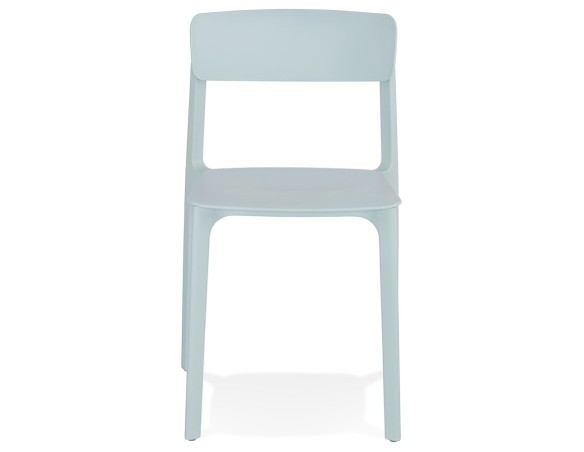 Chaise intérieur / extérieur empilable TROPICAL en matière plastique bleu pastel