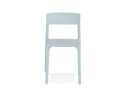 Chaise intérieur / extérieur empilable TROPICAL en matière plastique bleu pastel