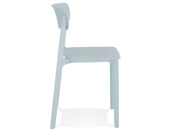 Chaise intérieur / extérieur empilable TROPICAL en matière plastique bleu pastel