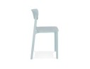 Chaise intérieur / extérieur empilable TROPICAL en matière plastique bleu pastel