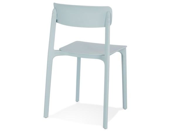 Chaise intérieur / extérieur empilable TROPICAL en matière plastique bleu pastel