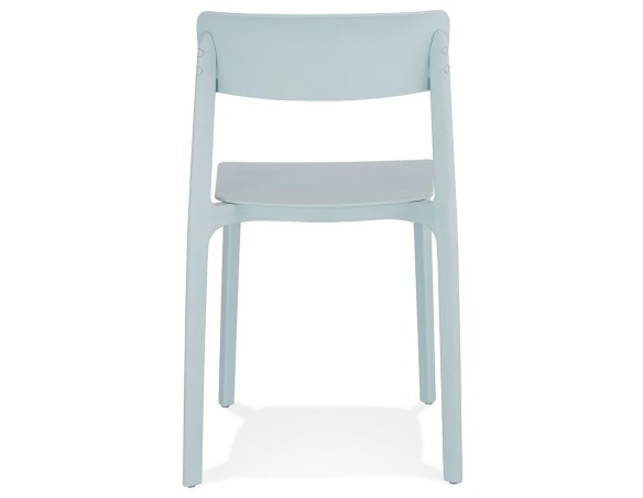 Chaise intérieur / extérieur empilable TROPICAL en matière plastique bleu pastel