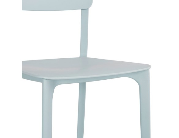 Chaise intérieur / extérieur empilable TROPICAL en matière plastique bleu pastel
