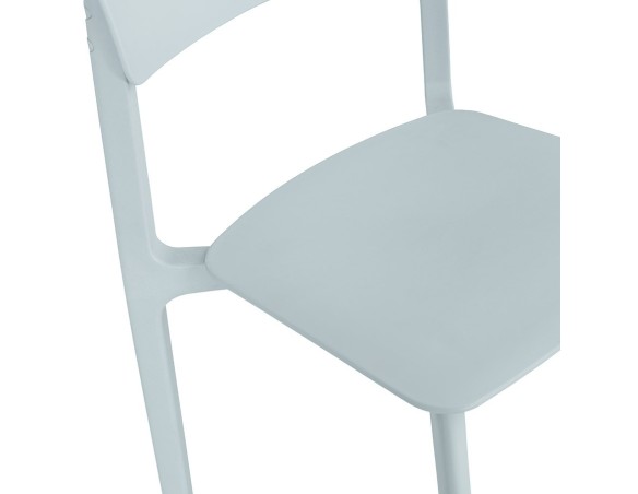 Chaise intérieur / extérieur empilable TROPICAL en matière plastique bleu pastel