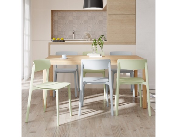 Chaise intérieur / extérieur empilable TROPICAL en matière plastique vert pastel
