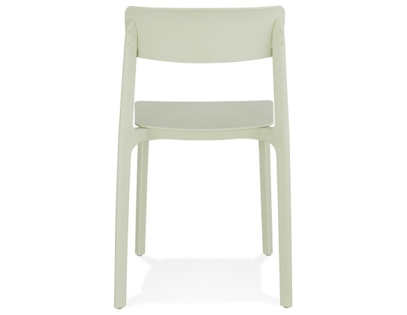 Chaise intérieur / extérieur empilable TROPICAL en matière plastique vert pastel