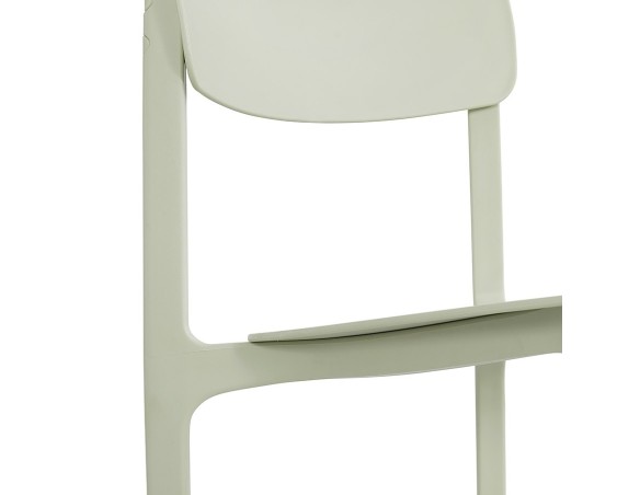 Chaise intérieur / extérieur empilable TROPICAL en matière plastique vert pastel