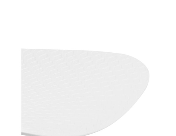Chaise design GAUDY blanche avec pied en métal chromé