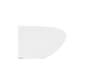 Chaise design GAUDY blanche avec pied en métal chromé