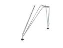 Chaise design GAUDY blanche avec pied en métal chromé