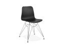 CH01710BLCH 5420072055718 Chaise design GAUDY noire avec pied en métal chromé
