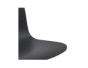 Chaise design GAUDY noire avec pied en métal chromé