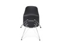 Chaise design GAUDY noire avec pied en métal chromé