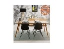 Chaise design GAUDY noire style industriel avec pied en métal noir