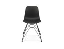 Chaise design GAUDY noire style industriel avec pied en métal noir