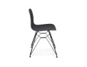 Chaise design GAUDY noire style industriel avec pied en métal noir