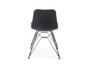 Chaise design GAUDY noire style industriel avec pied en métal noir