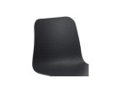 Chaise design GAUDY noire style industriel avec pied en métal noir