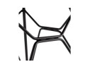 Chaise design GAUDY noire style industriel avec pied en métal noir