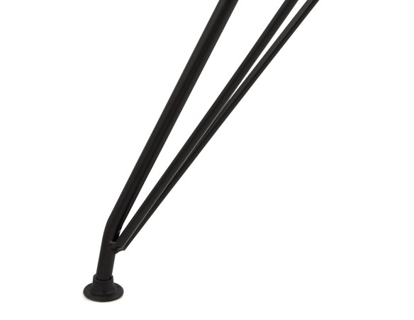 Chaise design GAUDY noire style industriel avec pied en métal noir