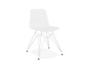 CH01740WHWH 5420072057019 Chaise moderne GAUDY blanche avec pied en métal blanc