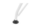 Chaise moderne GAUDY noire avec pied en métal blanc