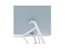 Chaise moderne GAUDY bleue avec pied en métal blanc