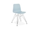 CH02000BUCH 5420072059112 Chaise design GAUDY bleue avec pied en métal chromé