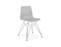 CH02010GRCH 5420072059136 Chaise design GAUDY grise avec pied en métal chromé
