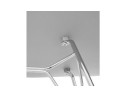 Chaise design GAUDY grise avec pied en métal chromé