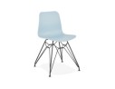 CH02030BUBL 5420072059174 Chaise design GAUDY bleue style industriel avec pied en métal noir