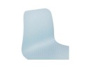 Chaise design GAUDY bleue style industriel avec pied en métal noir