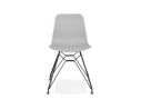 Chaise design GAUDY grise style industriel avec pied en métal noir