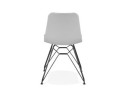 Chaise design GAUDY grise style industriel avec pied en métal noir