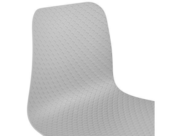 Chaise design GAUDY grise style industriel avec pied en métal noir