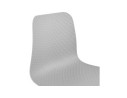 Chaise design GAUDY grise style industriel avec pied en métal noir