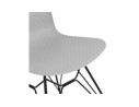 Chaise design GAUDY grise style industriel avec pied en métal noir