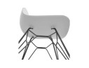 Chaise design GAUDY grise style industriel avec pied en métal noir