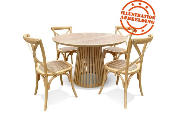 Table à manger ronde PERI en bois naturel - ø 120 cm